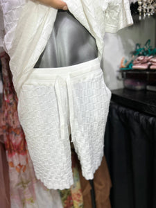 Conjunto blanco short y playera tipo polo Casa Blanca