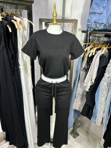 Set negro Miu Miu letras desgastadas