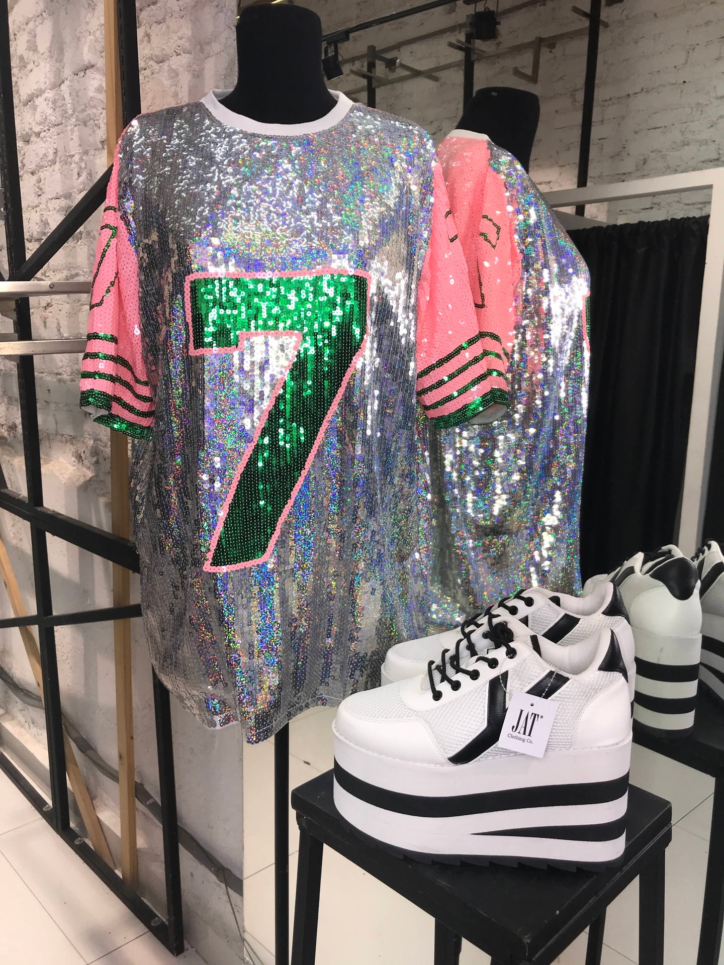 Bluson de lentejuela oversized varsity