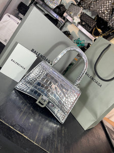 Bolso Balenciaga hourglass plateado