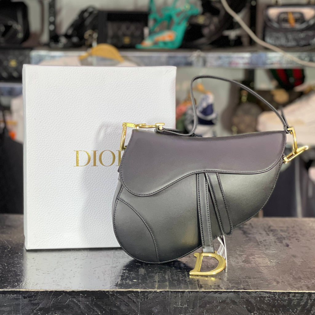 Bolso Dior Saddle negro piel con bandolera