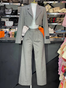 Conjunto Alexander Wang saco y pantalon con pedreria