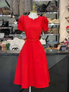 Vestido rojo Valentino maxiflores