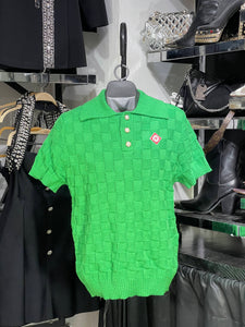 Playera verde polo tipo Casa blanca