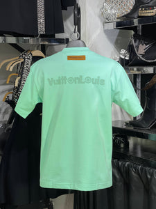 Playera LV verde menta mini logo