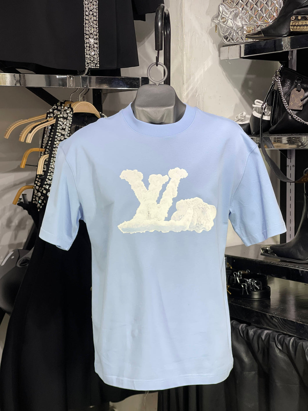 Playera azul LV nube