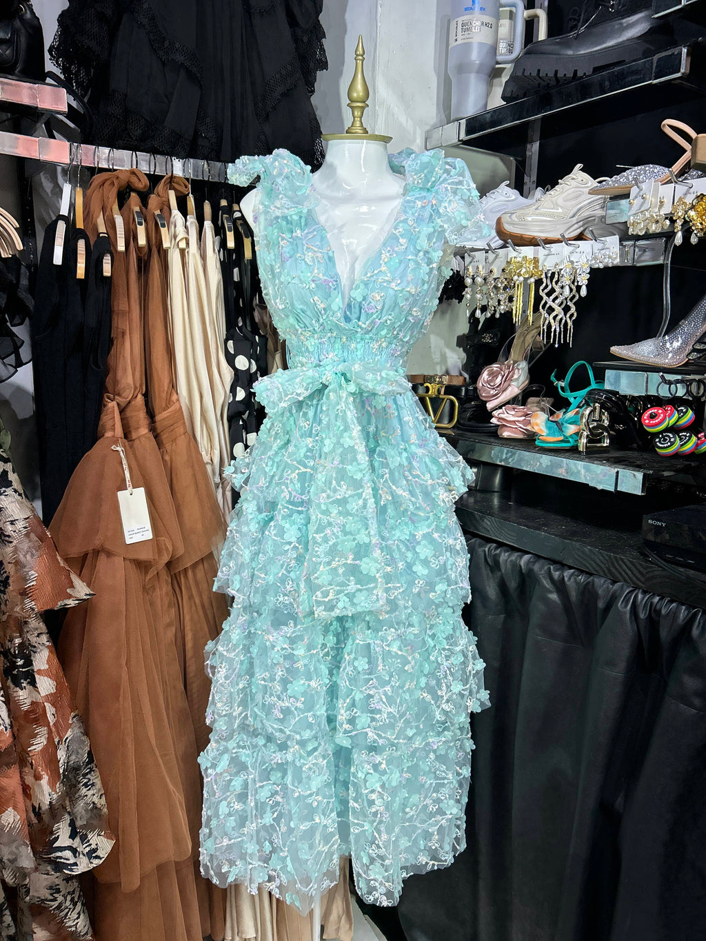 Maxi vestido menta