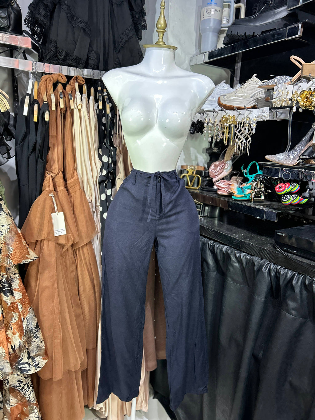 Pantalon de lino azul