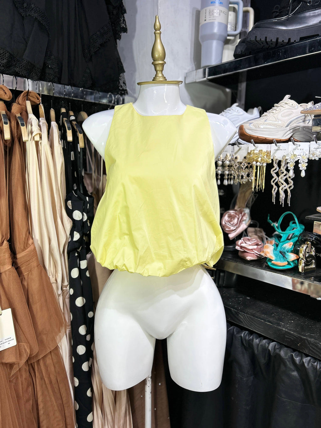 Blusa de globo amarilla