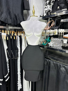 Falda negra midi bandage