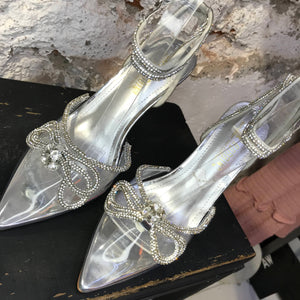 JAT Clothing Calzado Zapatillas Elaine transparentes con pedreria